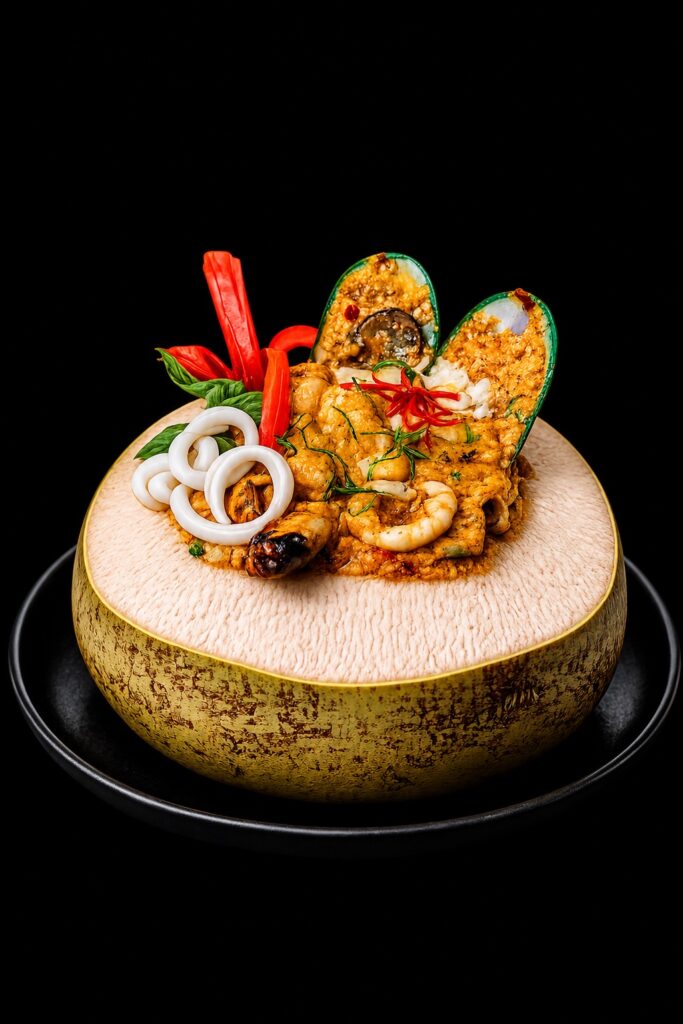 Signature Seafood Hor Mok Young Coconut at PJ Tavern Pattaya Thailand